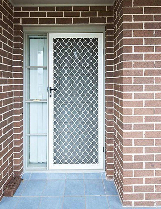 Diamond grill security door panel